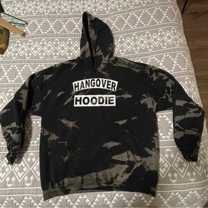 XL black tie-dye hangover hoodie